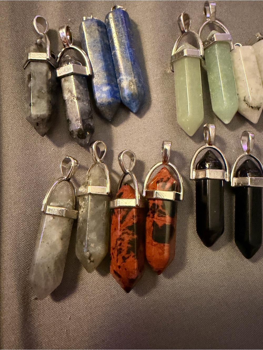 Assorted Gemstone Pendant Set - Multi Color - Picture 3 of 6
